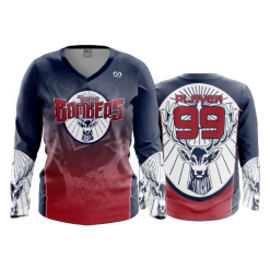 3351 FD Womens V-Neck Longsleeve JAGER-BOMBERS-1