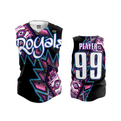 2664 FD Womens Full Button Sleeveless ROYALS-ADDON