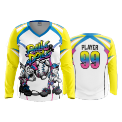 3372 FD Womens V-Neck Longsleeve BALLS-AND-DOLLS-2