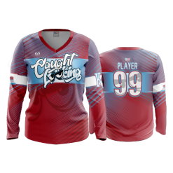 3378 FD Womens V-Neck Longsleeve CAUGHT-LOOKING-1