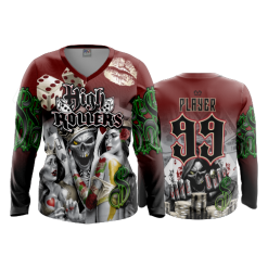 3373 FD Womens V-Neck Longsleeve HIGH-ROLLERS-2