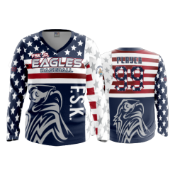 2385 FD Womens V-Neck Longsleeve FSK-EAGLES-2022