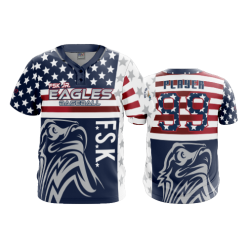 2385 FD MENS 2 BUTTON SCOOP NECK CL FSK-EAGLES-2022