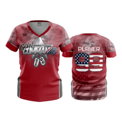 2847 FD Womens V-Neck GOIN-COMMANDO-RED-1
