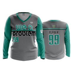 3386 FD Womens V-Neck Longsleeve WE-A-PROBLEM-1