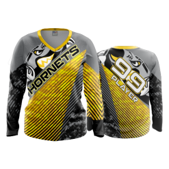 3385 FD Womens V-Neck Longsleeve HORNETS-1