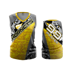 3385 FD Womens V-Neck Sleeveless HORNETS-1