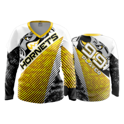 3385 FD Womens V-Neck Longsleeve HORNETS-2