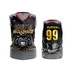 3397 FD Womens V-Neck Sleeveless BULLDOGS-1