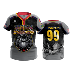 3397 FD WOMENS 2 BUTTON SCOOP NECK CL BULLDOGS-1