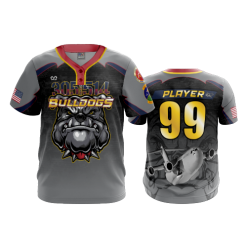 3397 FD MENS 2 BUTTON SCOOP NECK CL BULLDOGS-1