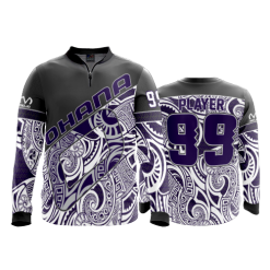 1675 FD Quarter Zip Batting Jacket LS OHANA-GREY-ADDON