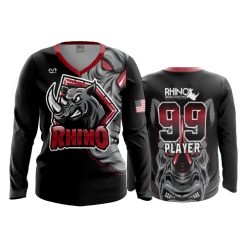 3403 FD Womens V-Neck Longsleeve RHINO-1