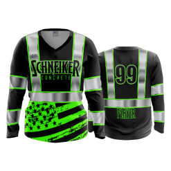 1472 FD Womens V-Neck Longsleeve SCHNEIKER-CONCRETE-1-FLO INK + $5