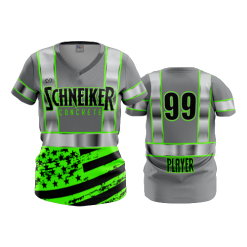 1472 FD Womens V-Neck SCHNEIKER-CONCRETE-2-FLO INK + $5