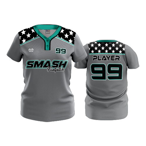 3170 FD WOMENS 2 BUTTON SCOOP NECK CL SMASH-FASTPITCH-2022-2