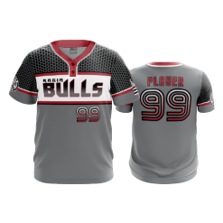3415 FD MENS 2 BUTTON SCOOP NECK CL RAGIN-BULLS-1