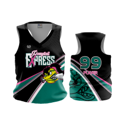 2923 FD Racerback PONYTAIL-EXPRESS-BLACK