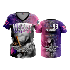 1727 FD Womens V-Neck HEART-2