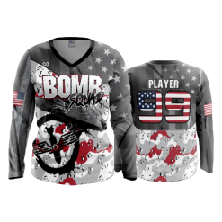 3412 FD Womens V-Neck Longsleeve BOMBS-SQUAD-1