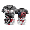 3412 FD Womens V-Neck BOMBS-SQUAD-1