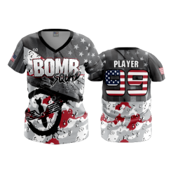 3412 FD Womens V-Neck BOMBS-SQUAD-1
