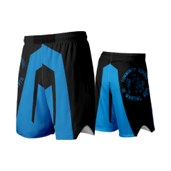 3340 FD Fight Shorts COMMUNITY-OF-MARTIAL-ARTS-BLUE