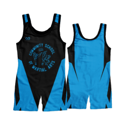 3340 FD Singlet COMMUNITY-OF-MARTIAL-ARTS-BLUE