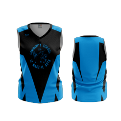 3340 FD Womens V-Neck Sleeveless COMMUNITY-OF-MARTIAL-ARTS-BLUE