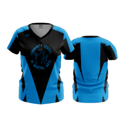 3340 FD Womens V-Neck COMMUNITY-OF-MARTIAL-ARTS-BLUE