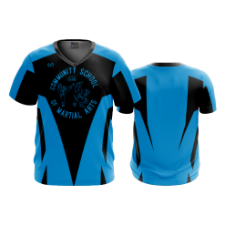 3340 FD Sport V-Neck MENS COMMUNITY-OF-MARTIAL-ARTS-BLUE