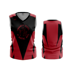 3340 FD Womens V-Neck Sleeveless COMMUNITY-OF-MARTIAL-ARTS-RED
