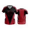 3340 FD Womens V-Neck COMMUNITY-OF-MARTIAL-ARTS-RED