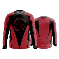 3340 FD Long Sleeve MENS COMMUNITY-OF-MARTIAL-ARTS-RED
