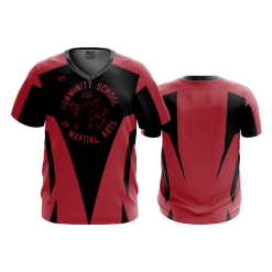 3340 FD Sport V-Neck MENS COMMUNITY-OF-MARTIAL-ARTS-RED
