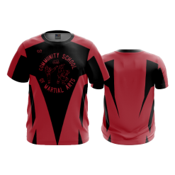 3340 FD Rash Shortsleeve COMMUNITY-OF-MARTIAL-ARTS-RED
