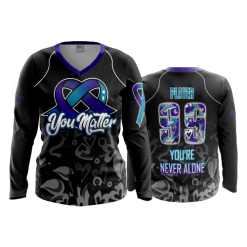 2964 FD Womens V-Neck Longsleeve BMF-SUICIDE-AWARENESS-1