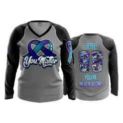 2964 FD Womens V-Neck Longsleeve BMF-SUICIDE-AWARENESS-2