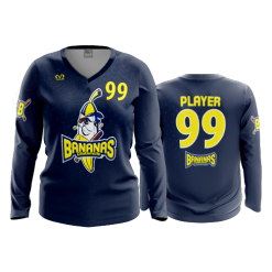 3422 FD Womens V-Neck Longsleeve BANANAS-1