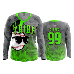 3419 FD Womens V-Neck Longsleeve TRIBE-2022-5-FLO INK + $5