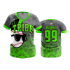 3419 FD Womens V-Neck TRIBE-2022-5-FLO INK + $5