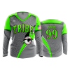 3419 FD Womens V-Neck Longsleeve KEWASKUM-NO-SPONSOR-3-FLO INK + $5