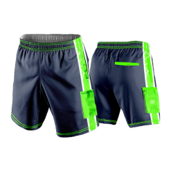 2898 LIGHTWEIGHT MICROFIBER 160gsm SHORT SPIDER-DRAFT-NAVY-FLO-GREEN-1-FLO INK + $5