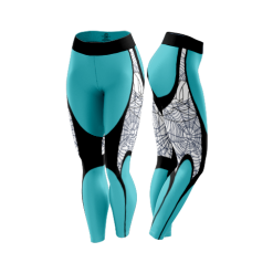 2898 FD Leggings SPIDERDRAFT-BRIGHTAQUA-BLACK-2