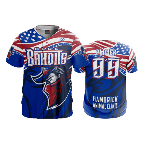 2469 FD ProTek Mens Full Button Down - CL BLUE-BANDITS-USA-1