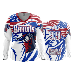 2469 FD Womens V-Neck Longsleeve BLUE-BANDITS-USA-2022-2