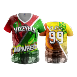 974 FD Womens V-Neck VIZZBLY-IMPAIRED-1