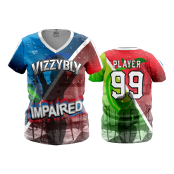 974 FD Womens V-Neck VIZZBLY-IMPAIRED-2