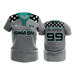 3301 FD WOMENS 2 BUTTON SCOOP NECK CL SMASH-FASTPITCH-2022-2