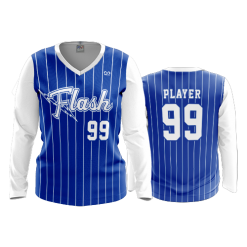 3295 FD Womens V-Neck Longsleeve FLASH-FASTPITCH-2022-2